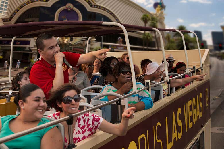 Un giro sull'autobus turistico di Las Vegas