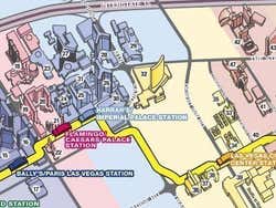 Monorotaia dI Las Vegas, mappa
